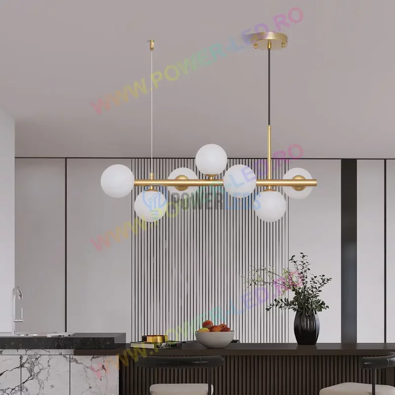 Lustra abajur MAT Gold liniara 7xG9